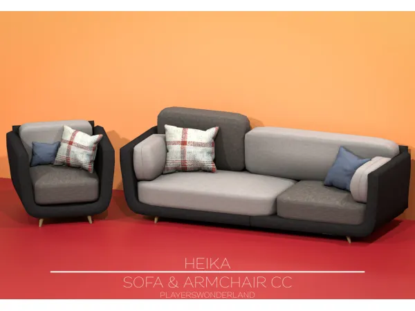 Maxis Match Heika Sofa Armchair - The Sims 4 Custom Content