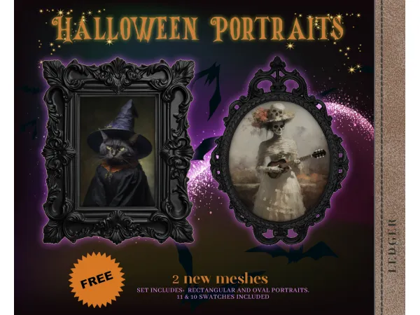 Alpha Halloween Portraits (free) by Ledger Atelier - The Sims 4 Custom Content