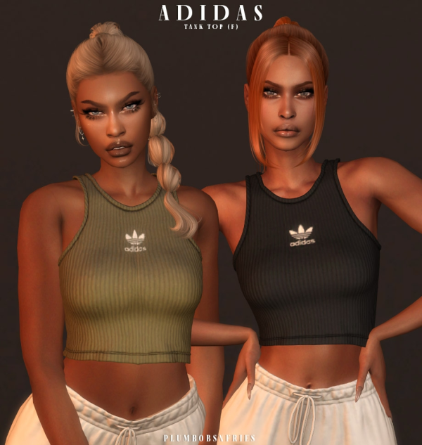 Alpha ADIDAS tank top (f) by simsfinds - The Sims 4 Custom Content