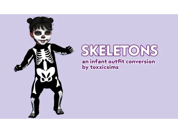 Mix S4Nexus Skeleton Costume Conversion by toxxicsims - The Sims 4 Custom Content