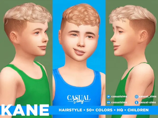 Alpha Kane Hairstyle for Children by casualsims - The Sims 4 Custom Content