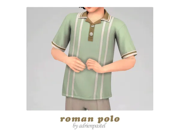 Maxis Match Roman Polo Palikka Shorts - The Sims 4 Custom Content