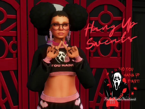 Alpha Hang Up Sweats Set - The Sims 4 Custom Content