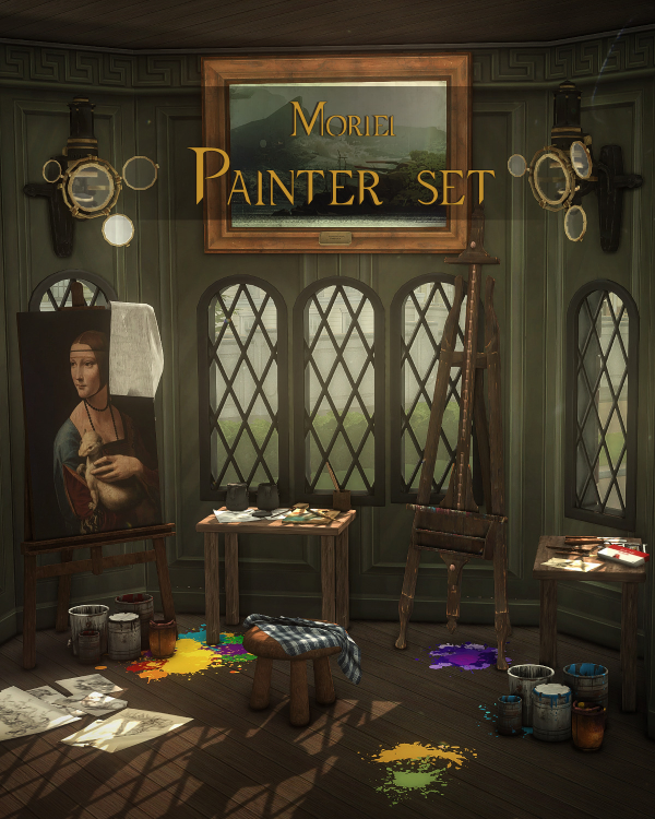Alpha Painter set by simsfinds - The Sims 4 Custom Content
