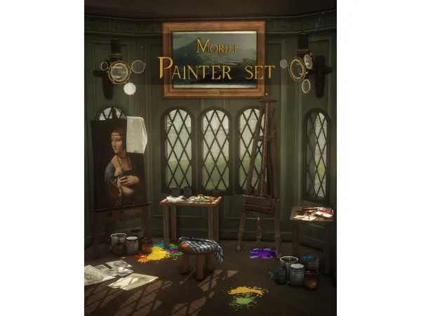 Alpha Painter set - The Sims 4 Custom Content