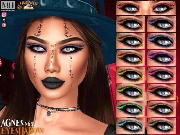 Alpha Agnes Eyeshadow N65 - The Sims 4 Custom Content