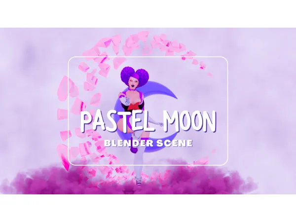 Alpha Pastel Moon Blender Scene - The Sims 4 Custom Content