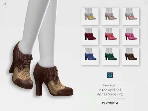 Mix Agnes Shoes V2 - The Sims 4 Custom Content