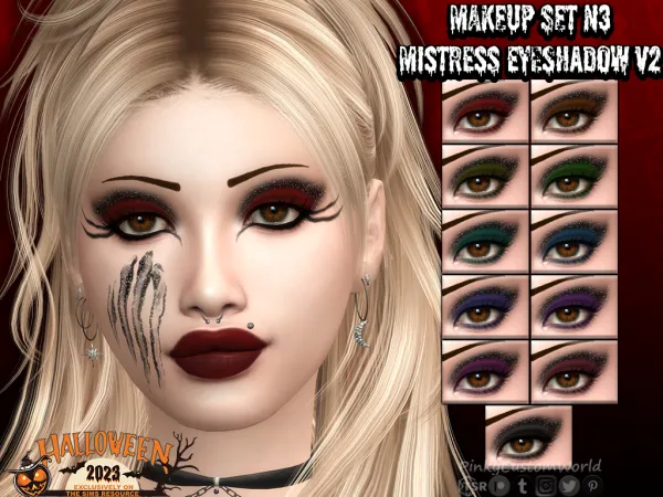 Alpha Makeup Set N3 Mistress Eyeshadow V2 - The Sims 4 Custom Content