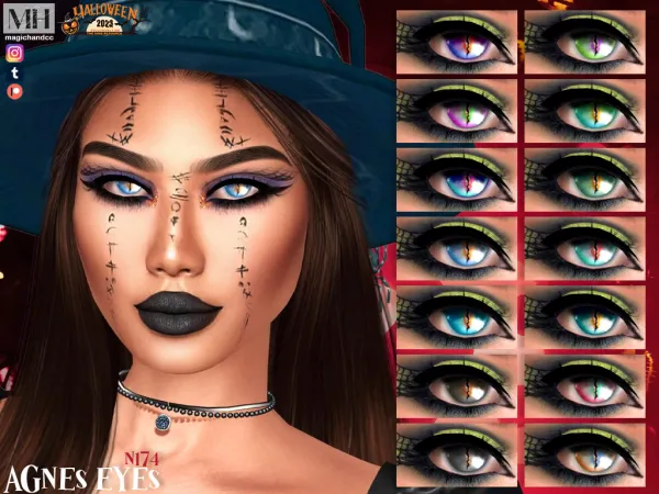 Alpha Agnes Eyes N174 - The Sims 4 Custom Content