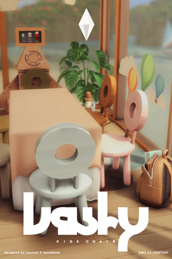 Maxis Match Bialy Kids Chair by simsfinds - The Sims 4 Custom Content