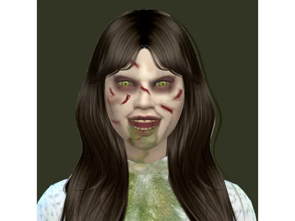 Alpha Regan Makeup Dress (The Exorcist) - The Sims 4 Custom Content