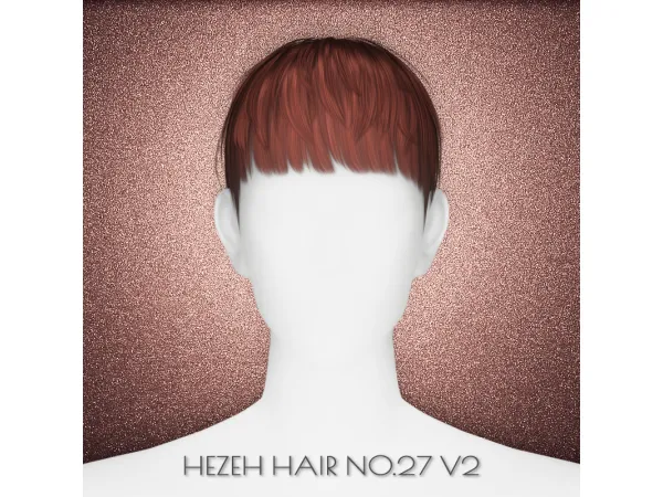 Alpha [hezeh]hair_no27 v2 - The Sims 4 Custom Content