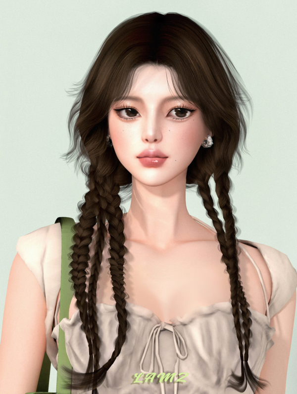 Alpha LAMZ_SongYuqiHairstyles_001F by simsfinds - The Sims 4 Custom Content