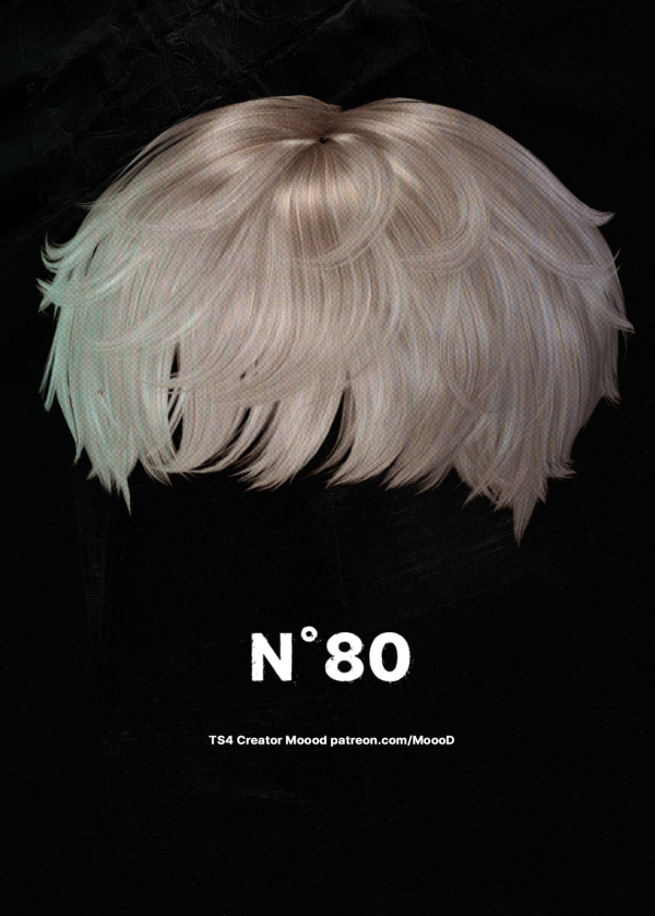 Alpha [SIMS4TS4] MoooD Hair N80 by simsfinds - The Sims 4 Custom Content