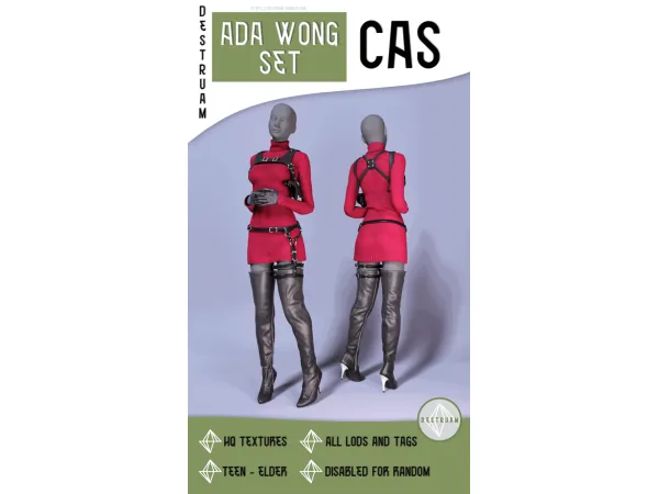 Alpha Ada Wong Set - The Sims 4 Custom Content
