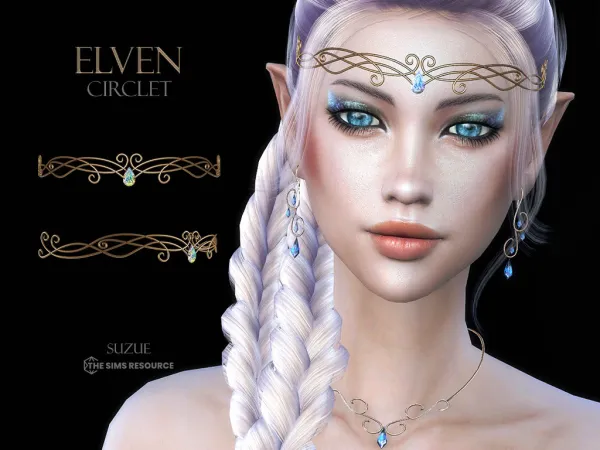 Alpha Elven Circlet - The Sims 4 Custom Content