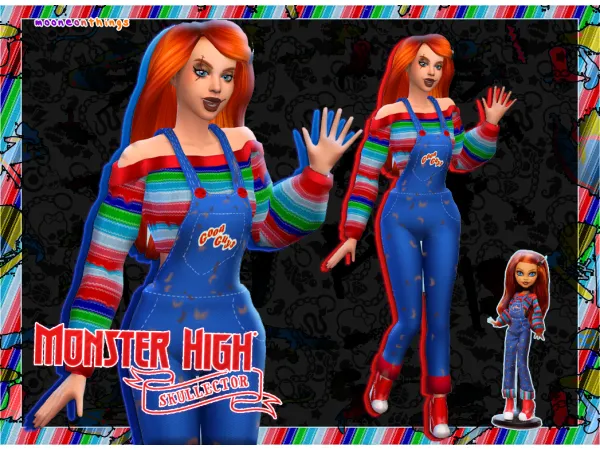 Alpha Skullector Chucky by mooneonature - The Sims 4 Custom Content