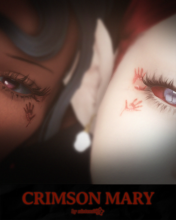 Alpha CRIMSON MARY simblreen gift 1 by simsfinds - The Sims 4 Custom Content