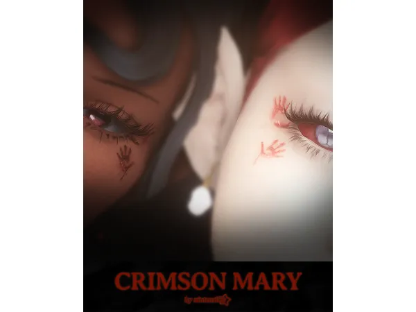 Alpha CRIMSON MARY simblreen gift 1 by nintensims - The Sims 4 Custom Content