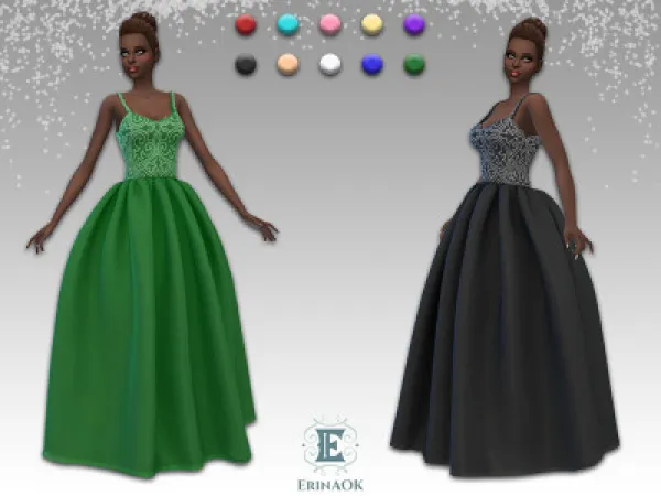 Alpha Womens Gown 101423 by KeyCamz - The Sims 4 Custom Content