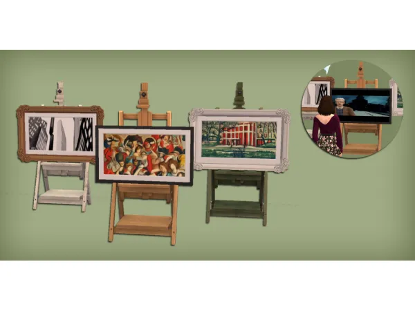 Telly Art Frame Tv Functional for - The Sims 2 Custom Content