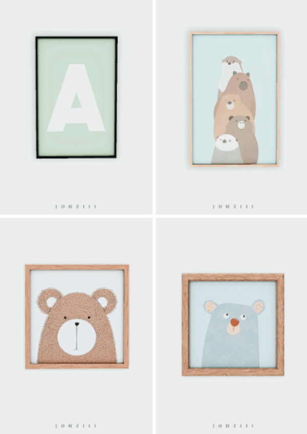 animalia paintings alphabet painting by simsfinds - The Sims 3 Custom Content
