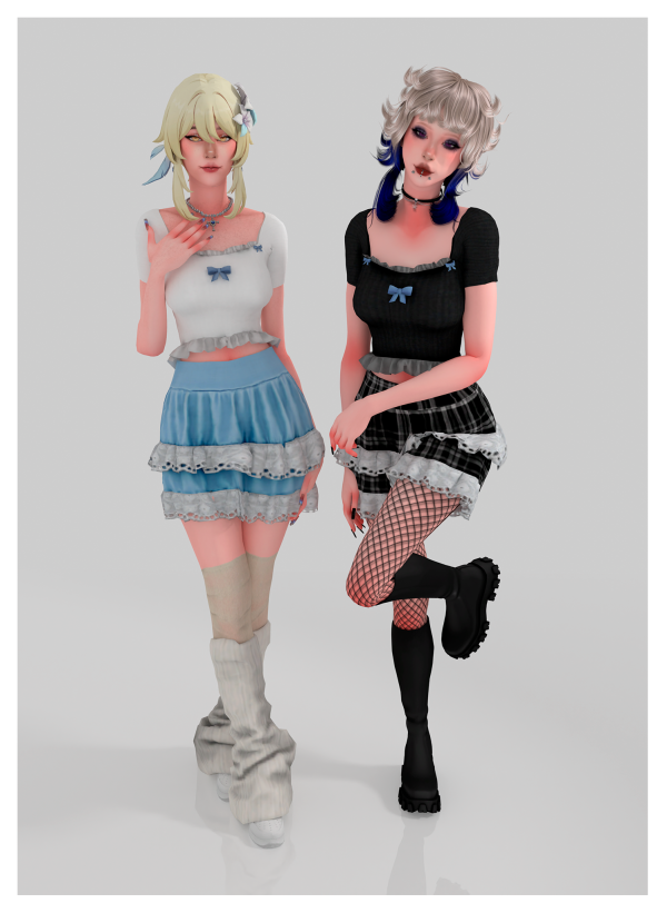 Alpha KITTEN LILLIAM OUTFIT SET by ohmybunnny2 - The Sims 4 Custom Content