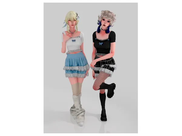 Alpha KITTEN LILLIAM OUTFIT SET - The Sims 4 Custom Content
