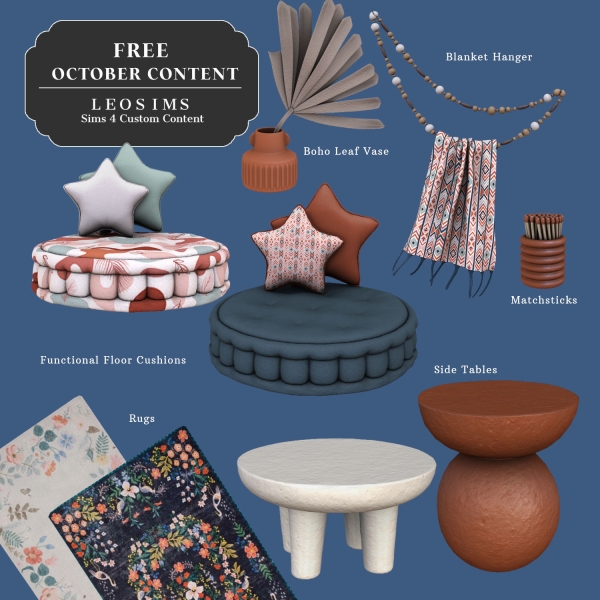Mix Free October Content by leosims4cc - The Sims 4 Custom Content