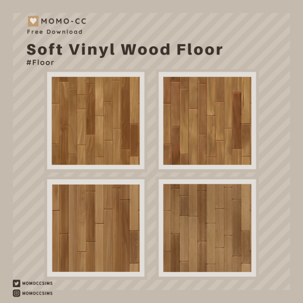 Mix SOFT VINYL WOOD FLOOR by simsfinds - The Sims 4 Custom Content