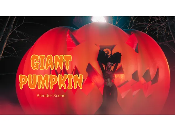 Spook Jack O Lantern Blender Scene