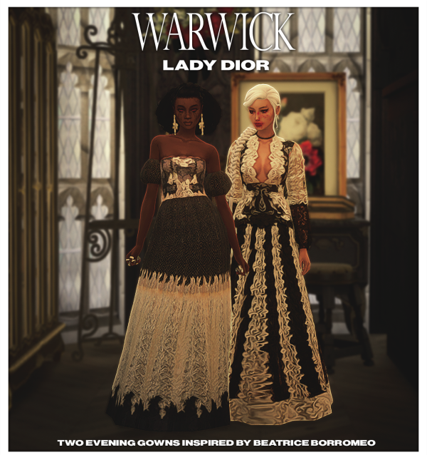 Mix WARWICK LADY DIOR I by simsfinds - The Sims 4 Custom Content