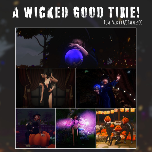 Mix A Wicked Good Time Pose Pack by simsfinds - The Sims 4 Custom Content