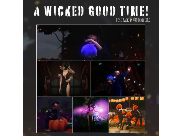 Mix A Wicked Good Time Pose Pack - The Sims 4 Custom Content