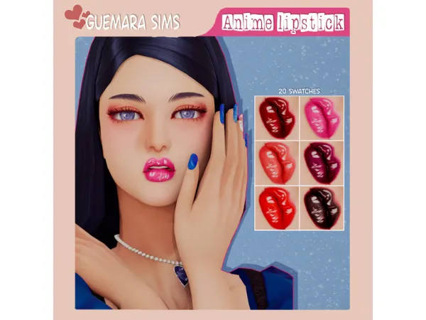 Alpha Anime Lipstick - The Sims 4 Custom Content