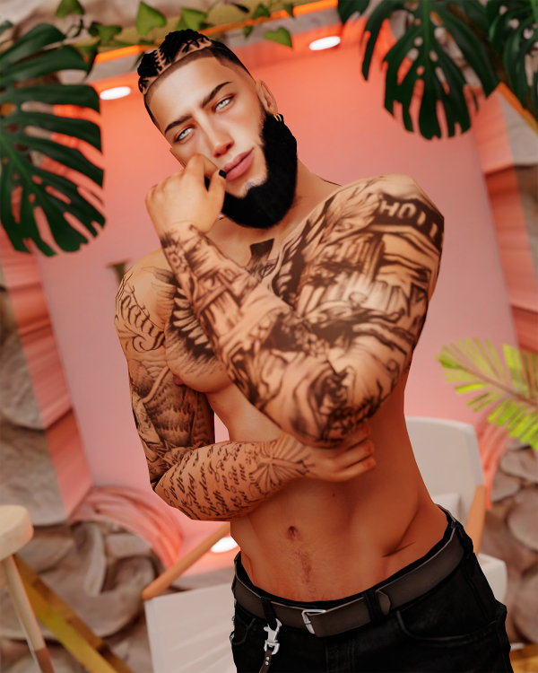 Alpha akan male sim by lamontcreatorr - The Sims 4 Custom Content