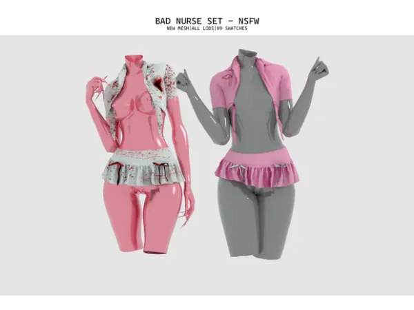 Alpha BUNNY BAD NURSE SET NSFW - The Sims 4 Custom Content