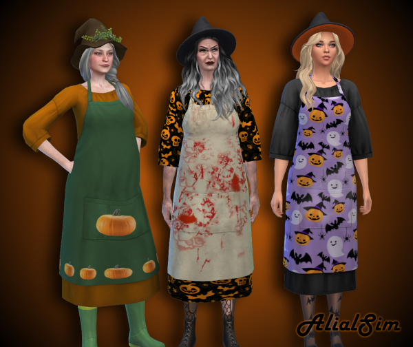 Maxis Match Halloween Apron by simsfinds - The Sims 4 Custom Content