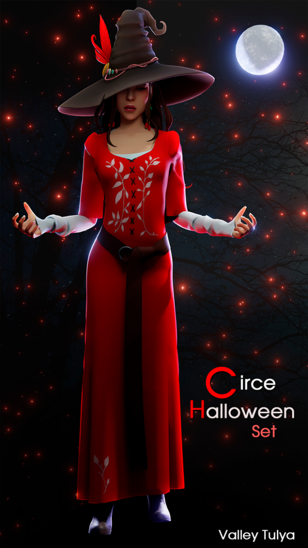 Alpha ( ) Circe Halloween Set by simsfinds - The Sims 4 Custom Content