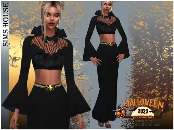 Alpha SKIRT TO TOP BAT - The Sims 4 Custom Content