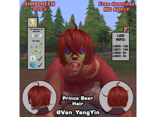 Maxis Match Prince Bear Set 12 - The Sims 4 Custom Content
