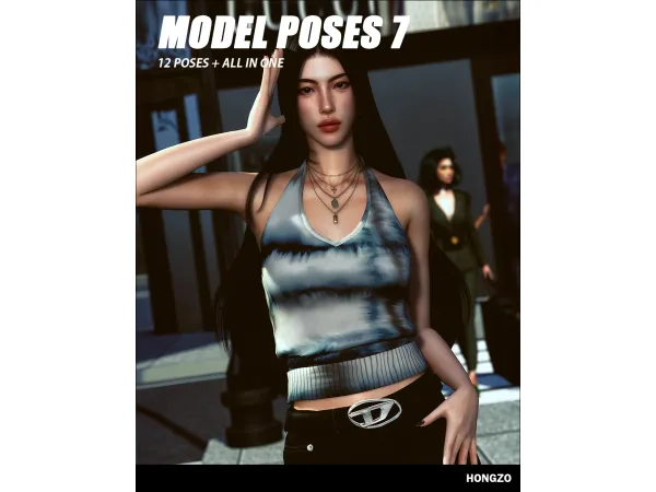 Mix [Hongzo] Model poses 7 - The Sims 4 Custom Content