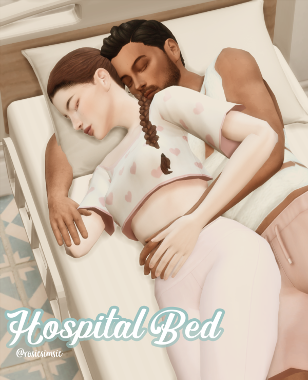 Mix POSEPACK Hospital Bed by simsfinds - The Sims 4 Custom Content
