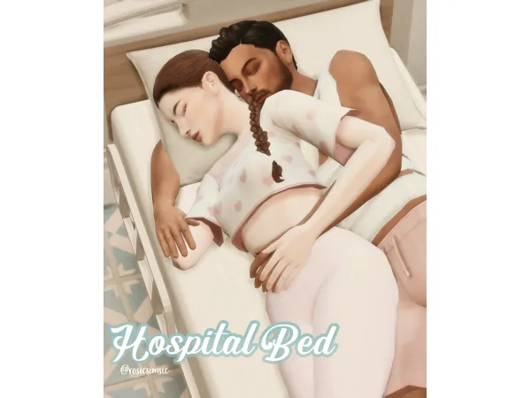 Mix POSEPACK Hospital Bed - The Sims 4 Custom Content