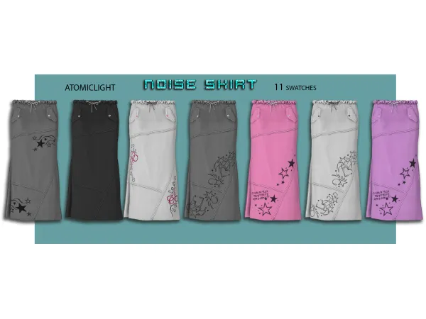 Alpha noise skirt - The Sims 4 Custom Content