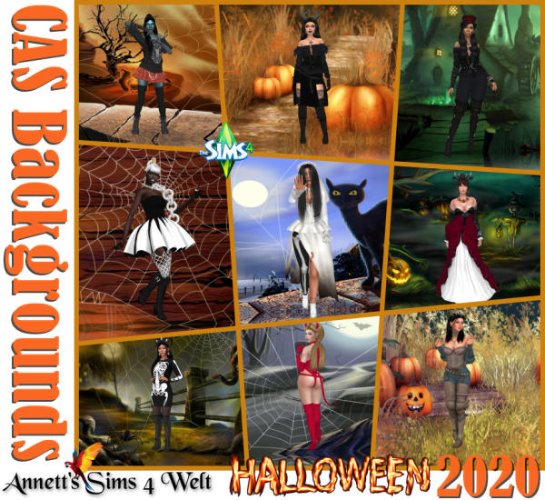 Mix CAS Backgrounds Halloween by simsfinds - The Sims 4 Custom Content