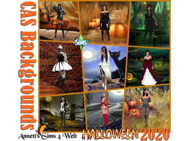 Mix CAS Backgrounds Halloween - The Sims 4 Custom Content