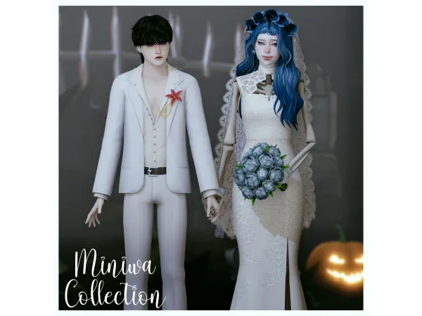 Maxis Match HALLOWEEN COLLECTION LIVIA WEDDING DRESS - The Sims 4 Custom Content