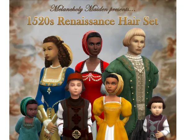 Maxis Match Renaissance Hair Set - The Sims 4 Custom Content